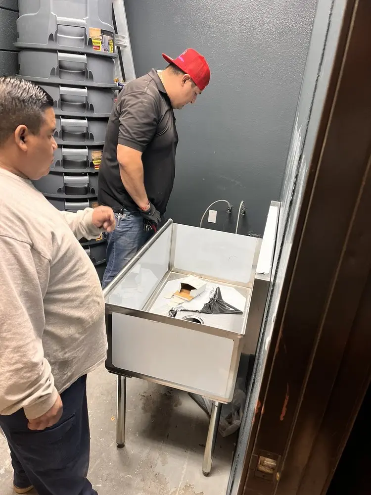 Commercial plumbing and sink installation in Miami Beach